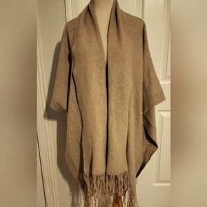 MNG Beige Ruana Wrap - One Size